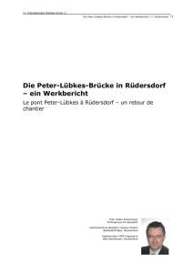 Die Peter-Lübkes-Brücke in Rüdersdorf – ein Werkbericht
