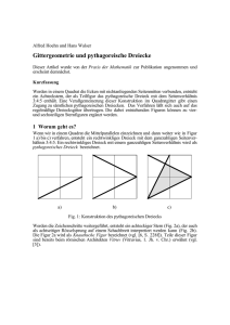 Gittergeometrie und pythagoreische Dreiecke