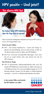 HPV positiv – Und jetzt? - HPV-Test