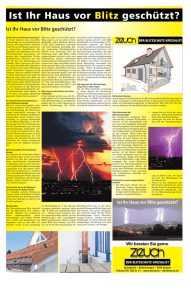 Ist Ihr Haus vor Blitz geschützt?