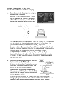 Aufgabe 5: Kurvenfahrt mit dem Auto Grundkenntnisse