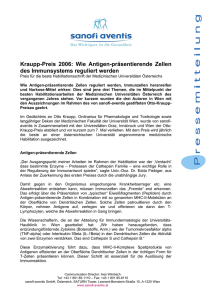 Kraupp-Preis 2006: Wie Antigen-präsentierende