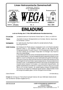 WEGA März 2003 - Linzer Astronomische Gemeinschaft
