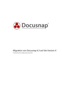 Migration von Docusnap 6.3 auf die Version X