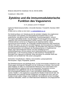Zytokine und die immunmodulatorische Funktion des Vagusnervs