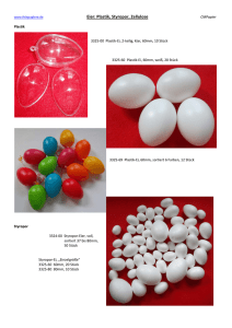 Papier Mueller - Eier aus Plastik, Styropor, Zellulose