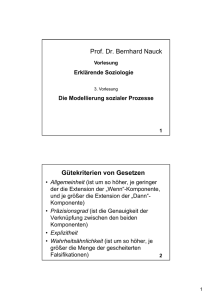 Prof. Dr. Bernhard Nauck Gütekriterien von Gesetzen