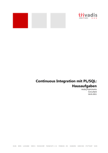 Continuous Integration mit PL/SQL: Hausaufgaben
