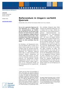 Referendum in Ungarn verfehlt Quorum - Konrad-Adenauer