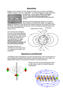 Magnetfelder Magnetismus und Elektrizität