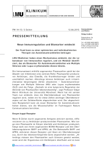 pressemitteilung - Munich Cluster for Systems Neurology