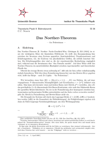 Das Noether-Theorem in der klassischen Feldtheorie
