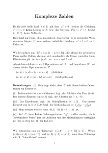 Komplexe Zahlen - Mathematics TU Graz