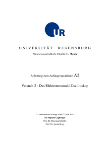 Versuch 2 - Physik - Universität Regensburg