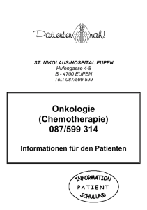 Onkologie (Chemotherapie) 087/599 314