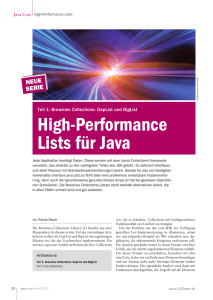 High-Performance Lists für Java