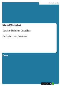 Lucius Licinius Lucullus, Geschichte