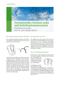 Persistierendes Foramen ovale und Vorhofseptumaneurysma