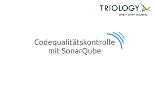 Codequalitätskontrolle mit SonarQube