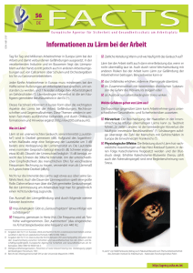 Informationen zu Lärm bei der Arbeit - EU-OSHA