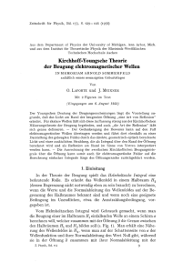 Kirchhoff-Youngsche Theorie der Beugung elektromagnetischer