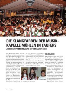 Tauferer Bötl 01/2011 - Musikkapelle Mühlen in Taufers