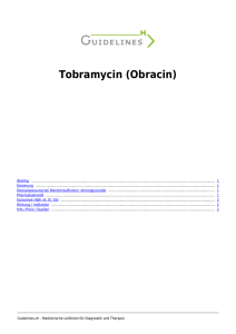 Tobramycin (Obracin)