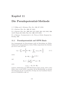 Kapitel 11 Die Pseudopotential-Methode - TU Graz