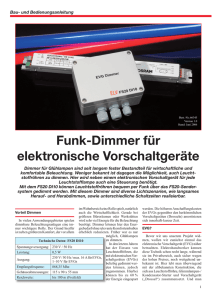 Funk-Dimmer für elektronische Vorschaltgeräte