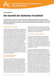 Die Genetik der Alzheimer-Krankheit