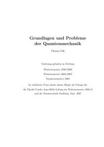 Grundlagen und Probleme der Quantenmechanik