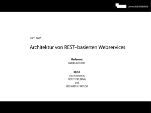 Architektur von REST–basierten Webservices
