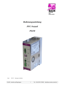 Bedienungsanleitung PFC-Netzteil PS450