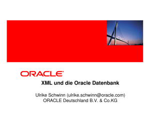 XML und die Oracle Datenbank