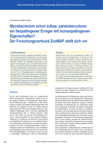 Mycobacterium avium subsp. paratuberculosis: ein tierpathogener