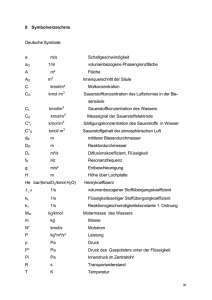 8 Symbolverzeichnis Deutsche Symbole: a m/s