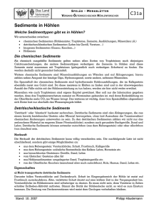 C31 Sedimente in Hoehlen - Verband Österreichischer