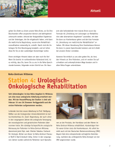 Station 4: Urologisch- Onkologische Rehabilitation