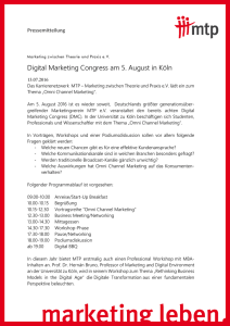 Digital Marketing Congress am 5. August in Köln - MTP
