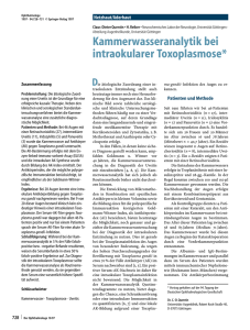 Kammerwasseranalytik bei intraokularer Toxoplasmose*