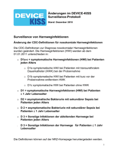 Änderungen im ITS-KISS Surveillance-Protokoll