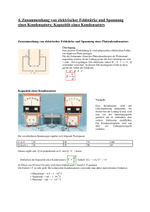4. Zusammenhang von elektrischer Feldstärke und Spannung eines
