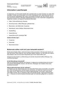 Information Lasertherapie - Kantonsspital St. Gallen