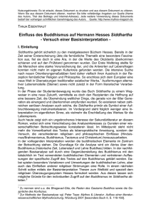 Einfluss des Buddhismus auf Hermann Hesses - Mythos