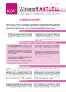 Sitagliptin (Januvia®) - Wirkstoff Aktuell