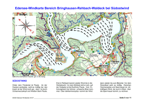 Edersee-Windkarte Bereich Bringhausen-Rehbach-Waldeck