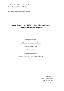 Nanna Conti (1881-1951) – Eine Biographie der