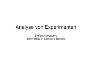 Analyse von Experimenten