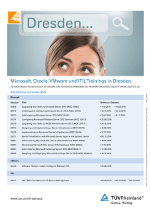 Microsoft, Oracle, VMware und ITIL Trainings in Dresden.