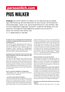 pius walker - Persoenlich.com